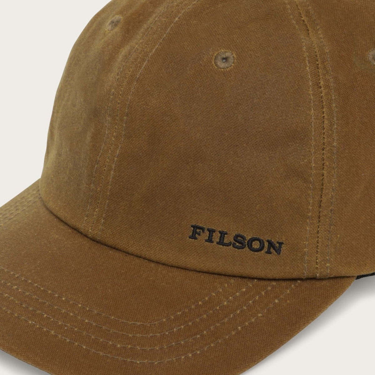 Filson Low Profile Logger Cap Oil Finish Tin Cloth lippalakki, ruskea, logo