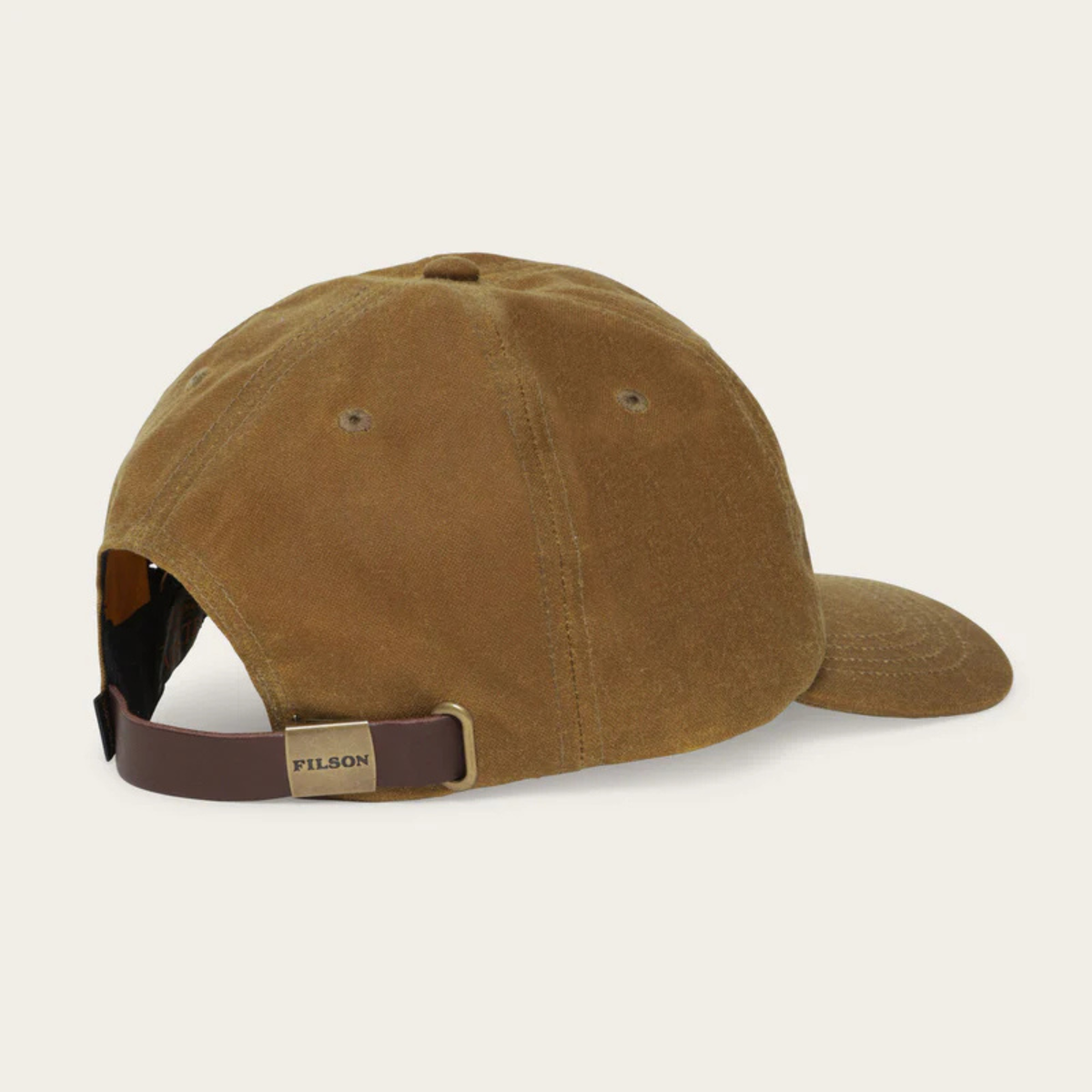 Filson Low Profile Logger Cap Oil Finish Tin Cloth lippalakki, ruskea, säädettävä kiristysnauha