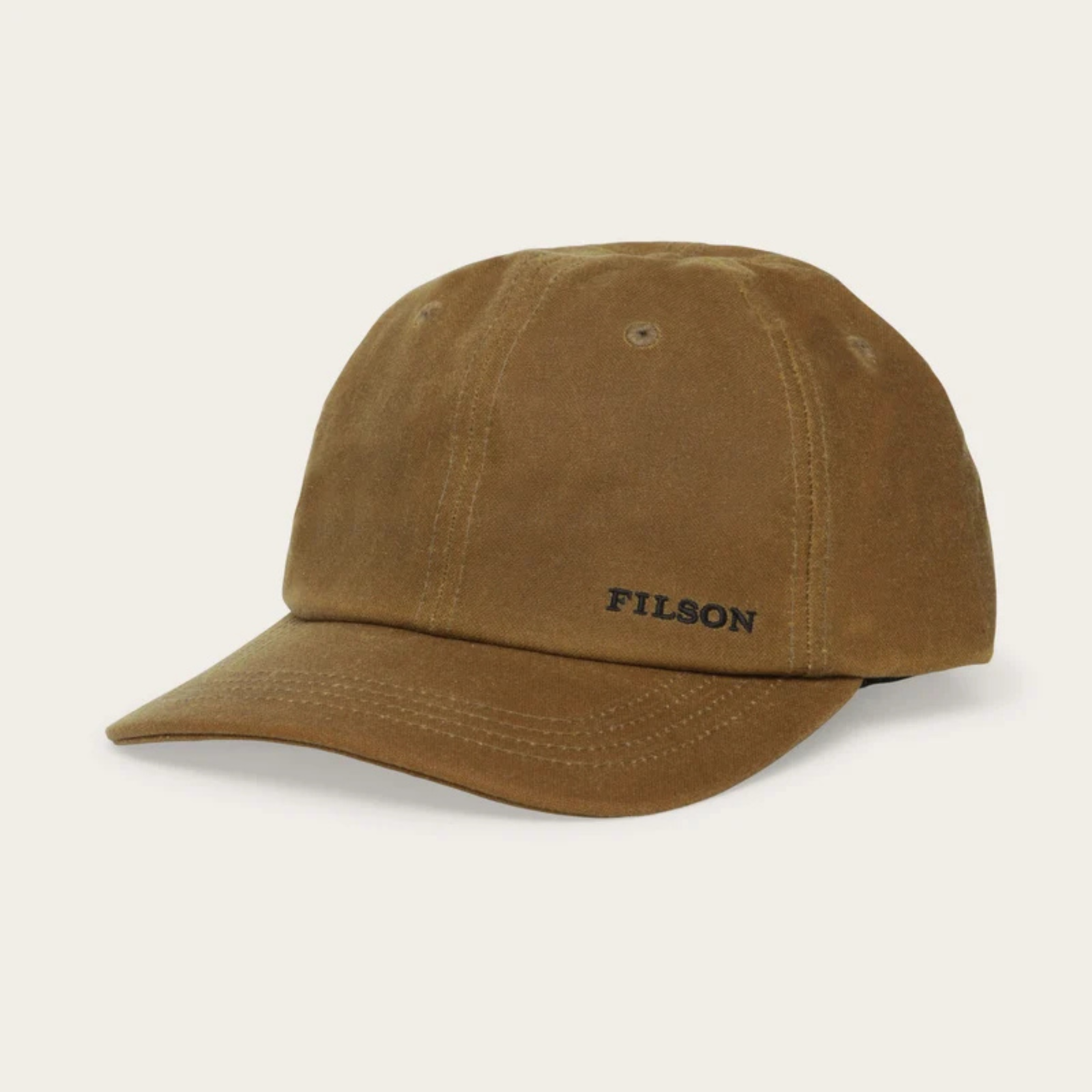 Filson Low Profile Logger Cap Oil Finish Tin Cloth lippalakki, ruskea