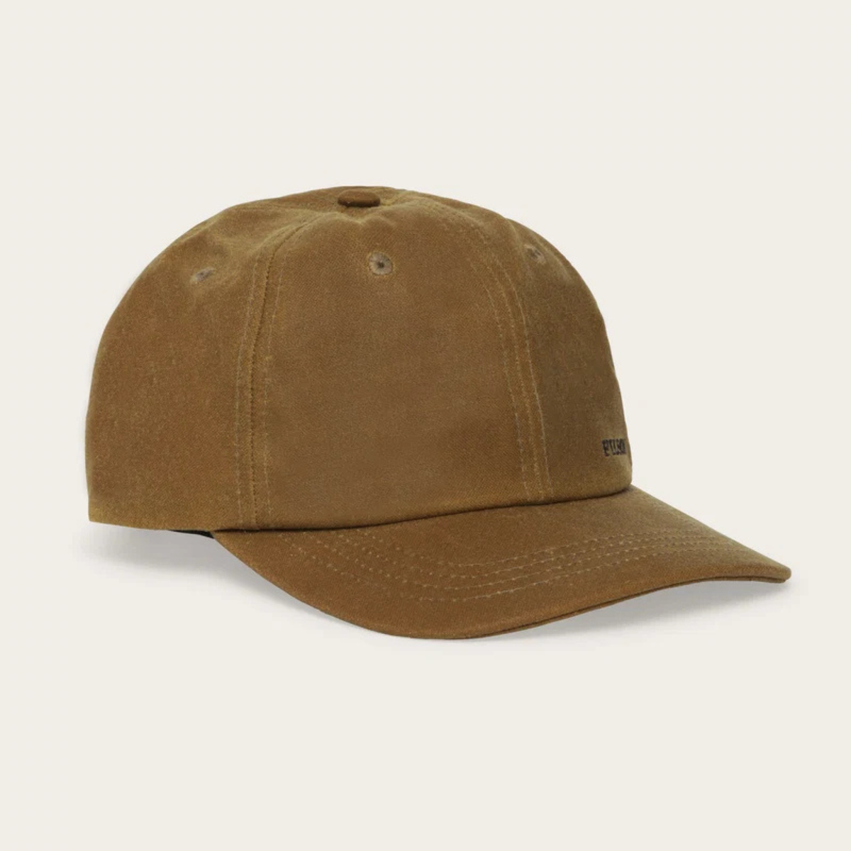 Filson Low Profile Logger Cap Oil Finish Tin Cloth lippalakki, ruskea