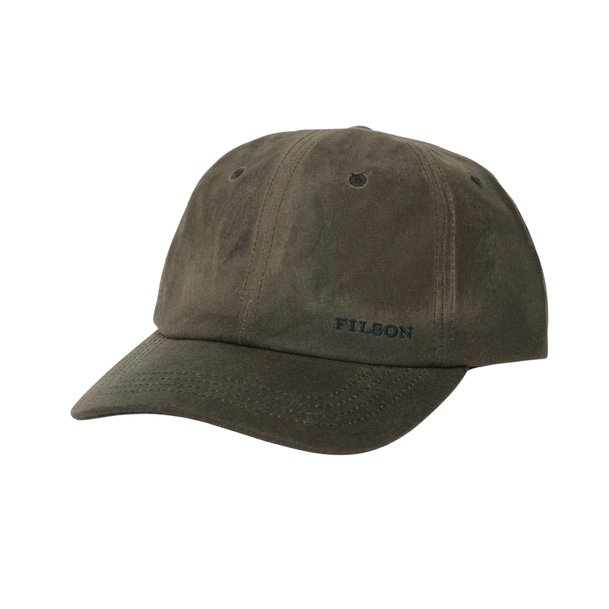 Filson Low Profile Logger Cap Oil Finish Tin Cloth lippalakki, oliivinvihreä