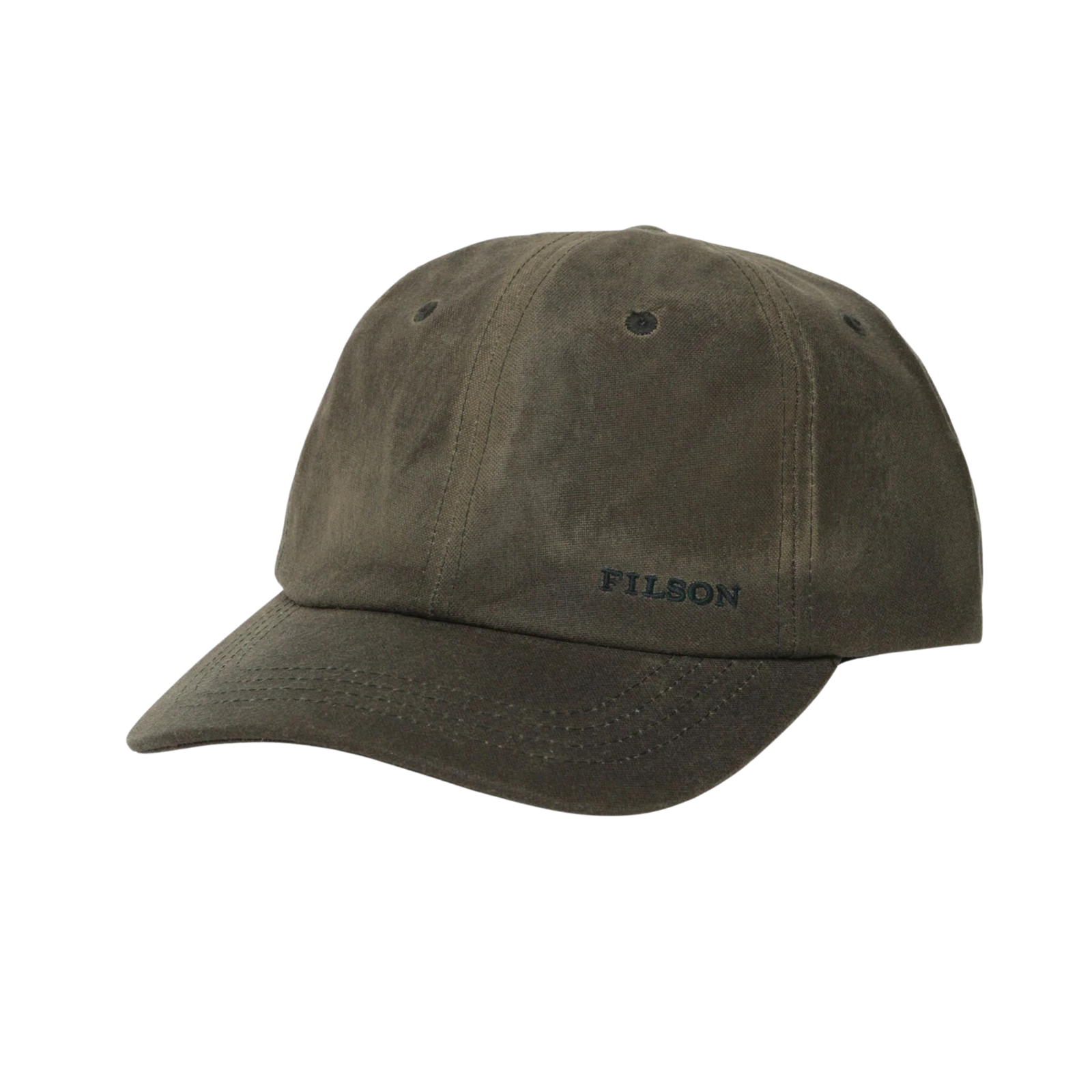 Filson Low Profile Logger Cap Oil Finish Tin Cloth lippalakki, oliivinvihreä