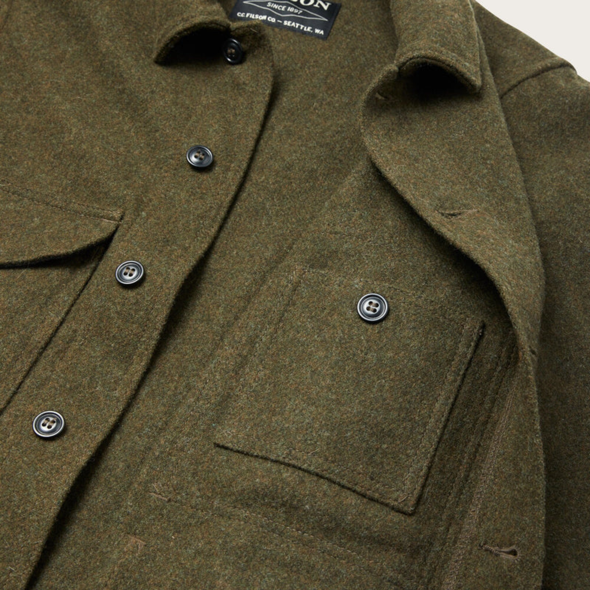 Filson Mackinaw Cruiser 26oz Wool miesten takki, vihreä