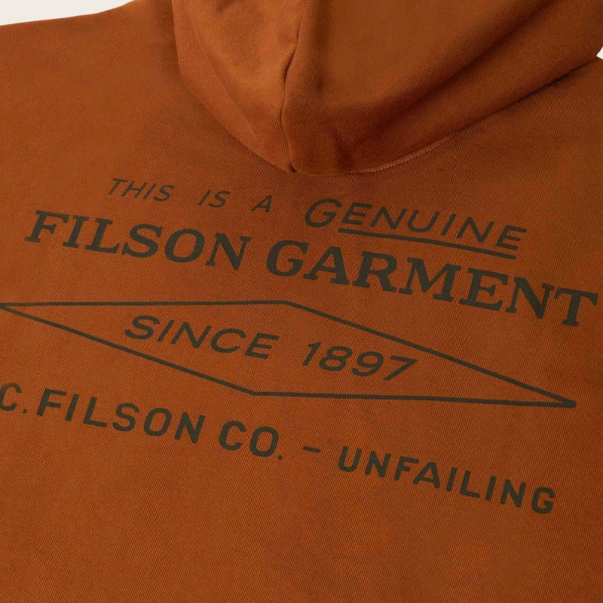 Filson Outrider  miesten vetoketjullinen huppari, punaruskea