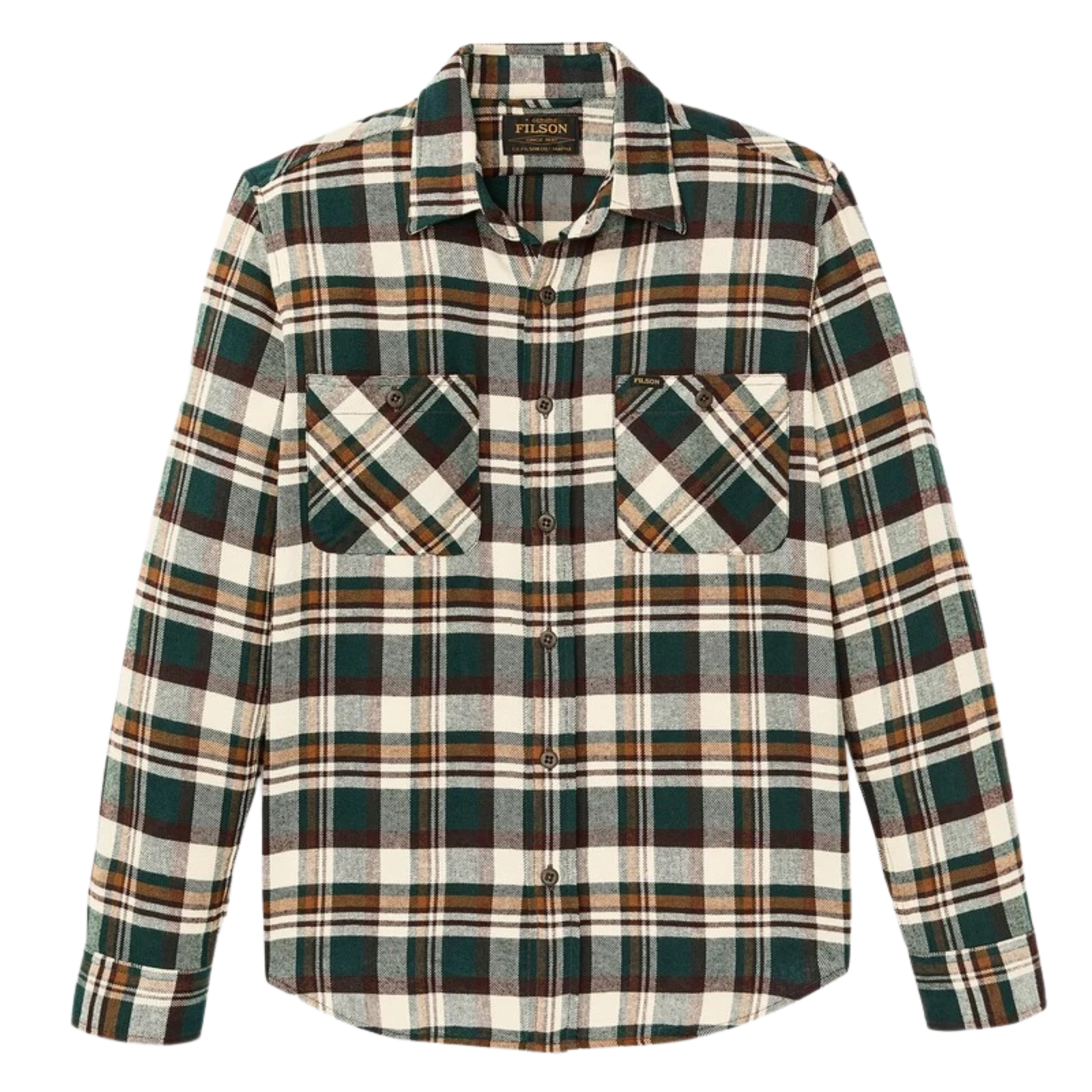 Filson Rangeland Flannel Shirt miesten flanellipaita, vihreä/ruskearuudullinen