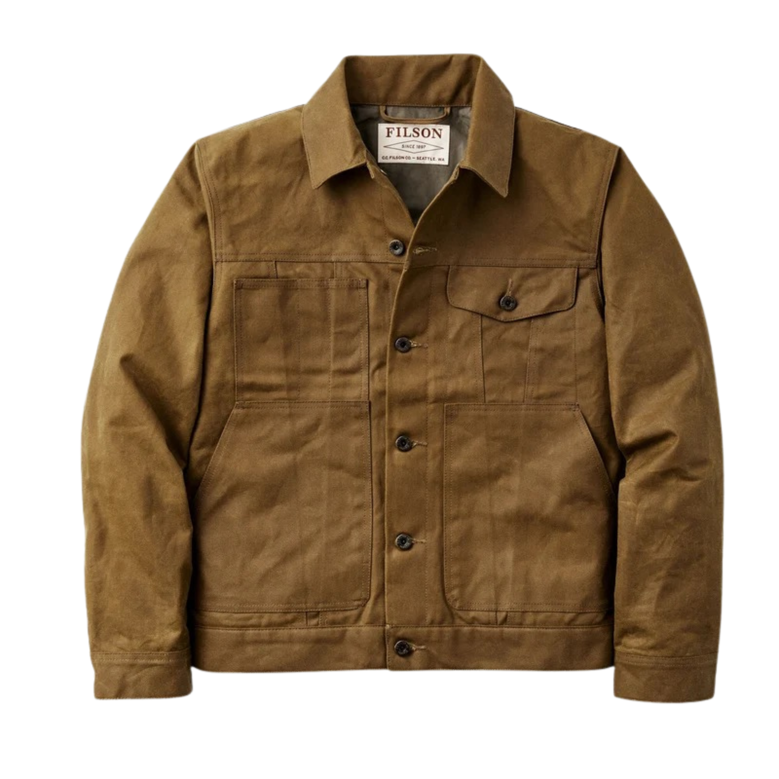 Filson Tin Cloth Short Lined Cruiser miesten takki, ruskea
