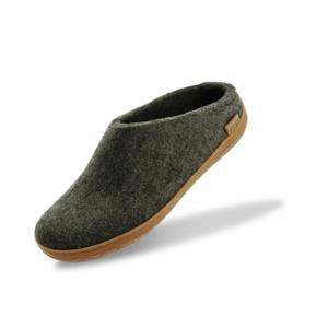 Glerups Slip On villatohvelit vihreä | Luonnonkumipohja