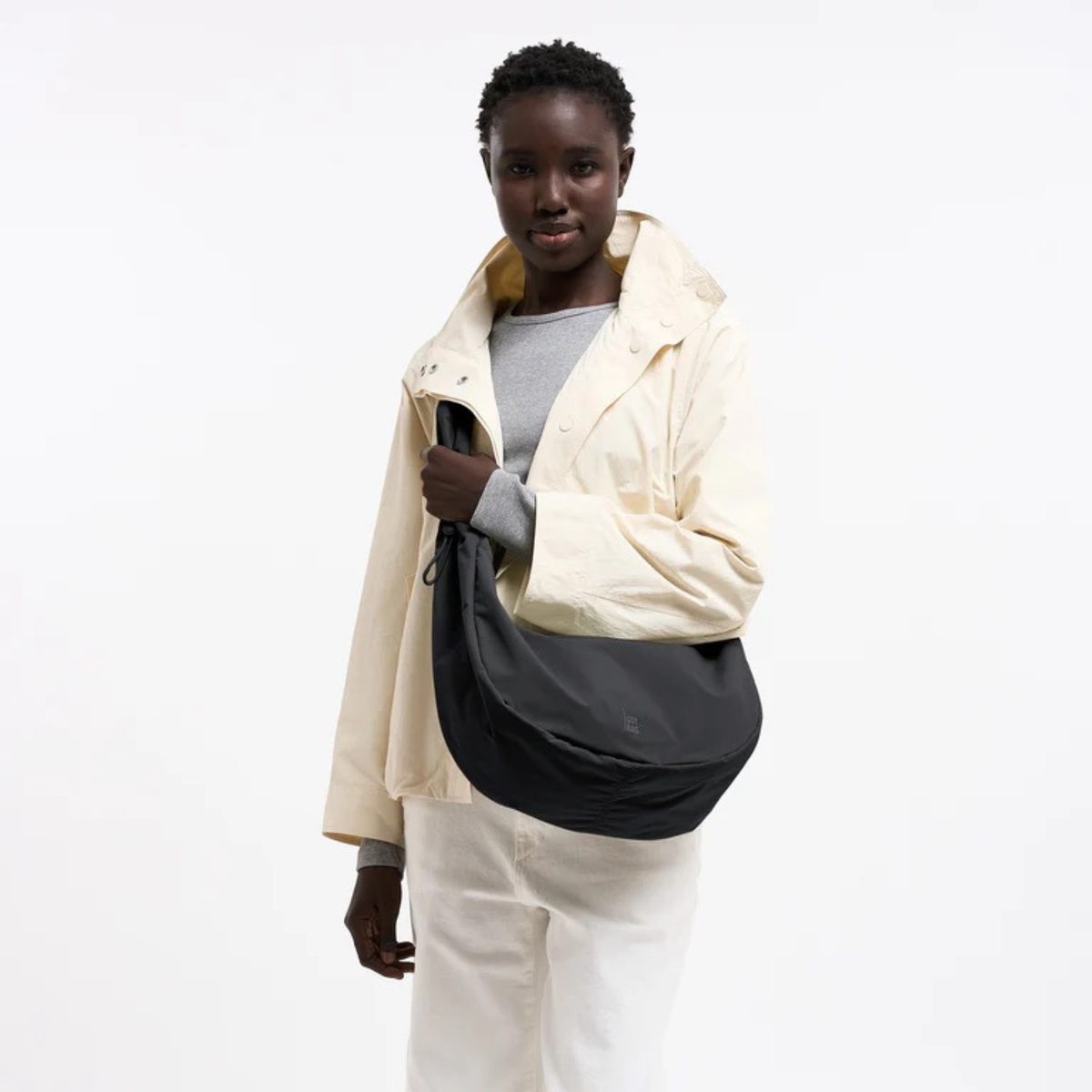 Got Bag Moon Bag Ruffle olkalaukku, musta