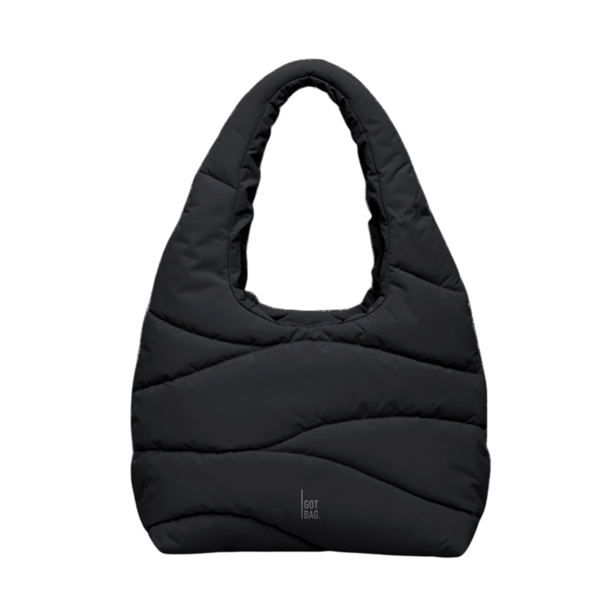 Got Bag Wavy Puffer Shoulder Bag olkalaukku, musta