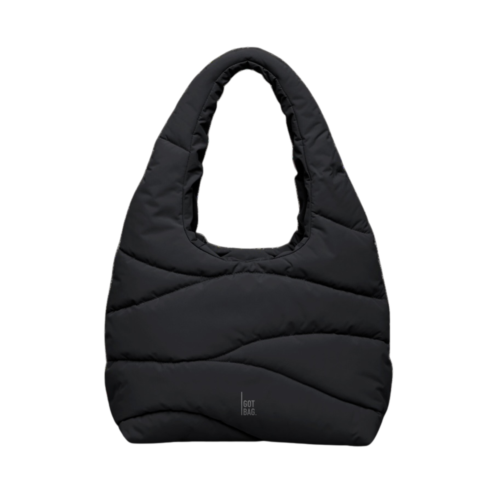 Got Bag Wavy Puffer Shoulder Bag olkalaukku, musta