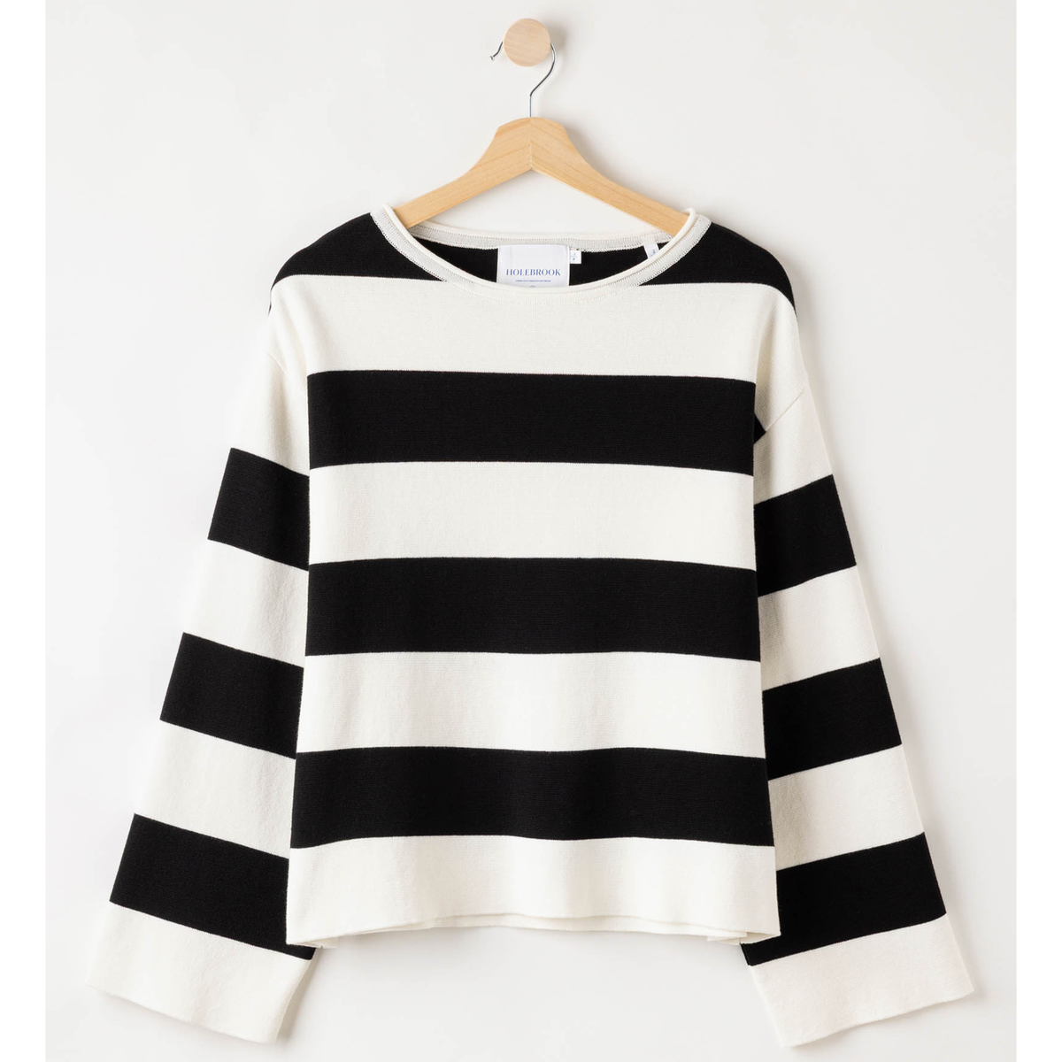 Kuvassa on Holebrook Lissie naisten raidallinen puuvillaneule.