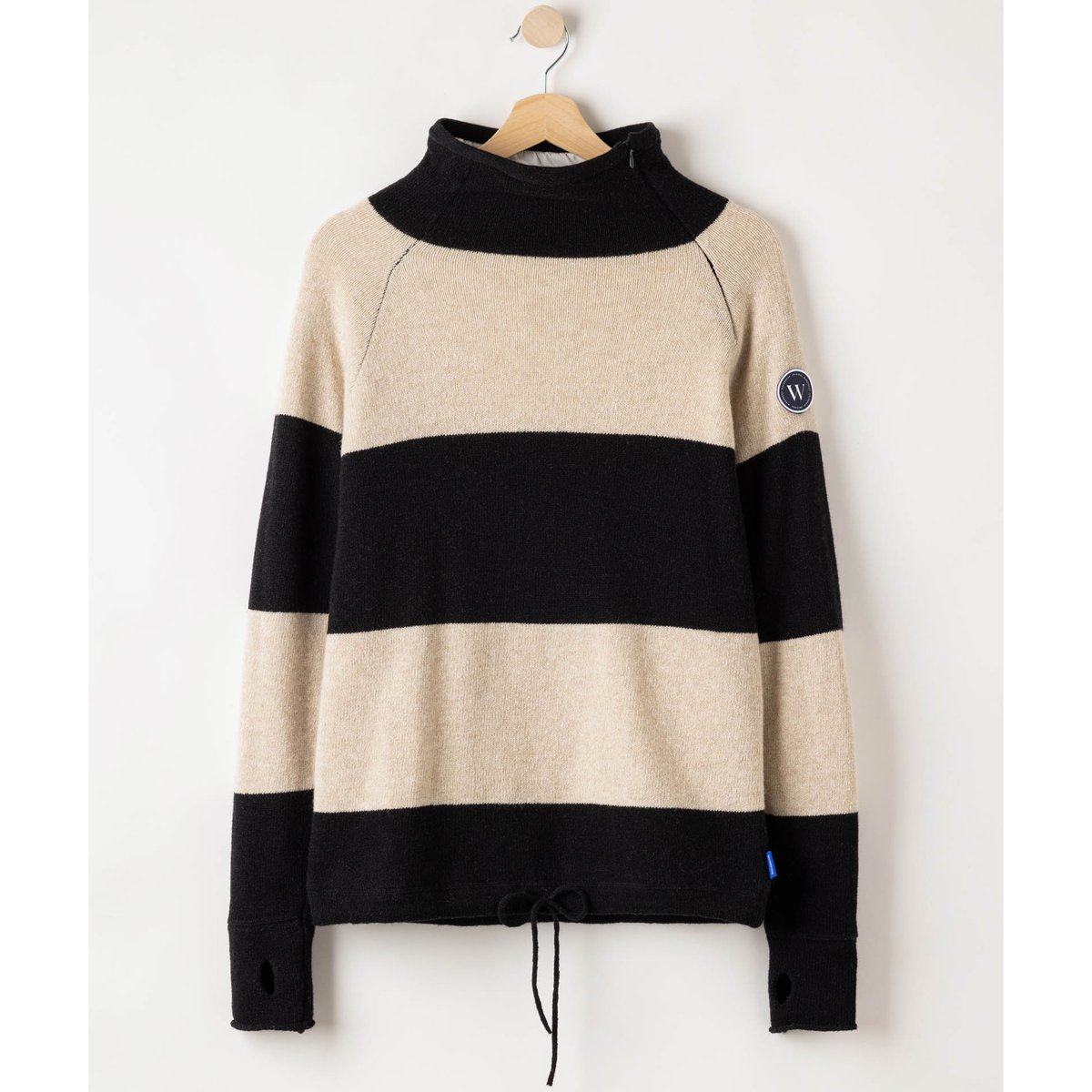 Raidallinen tuulenpitävä Holebrookin naisten neule, tuotekuva.