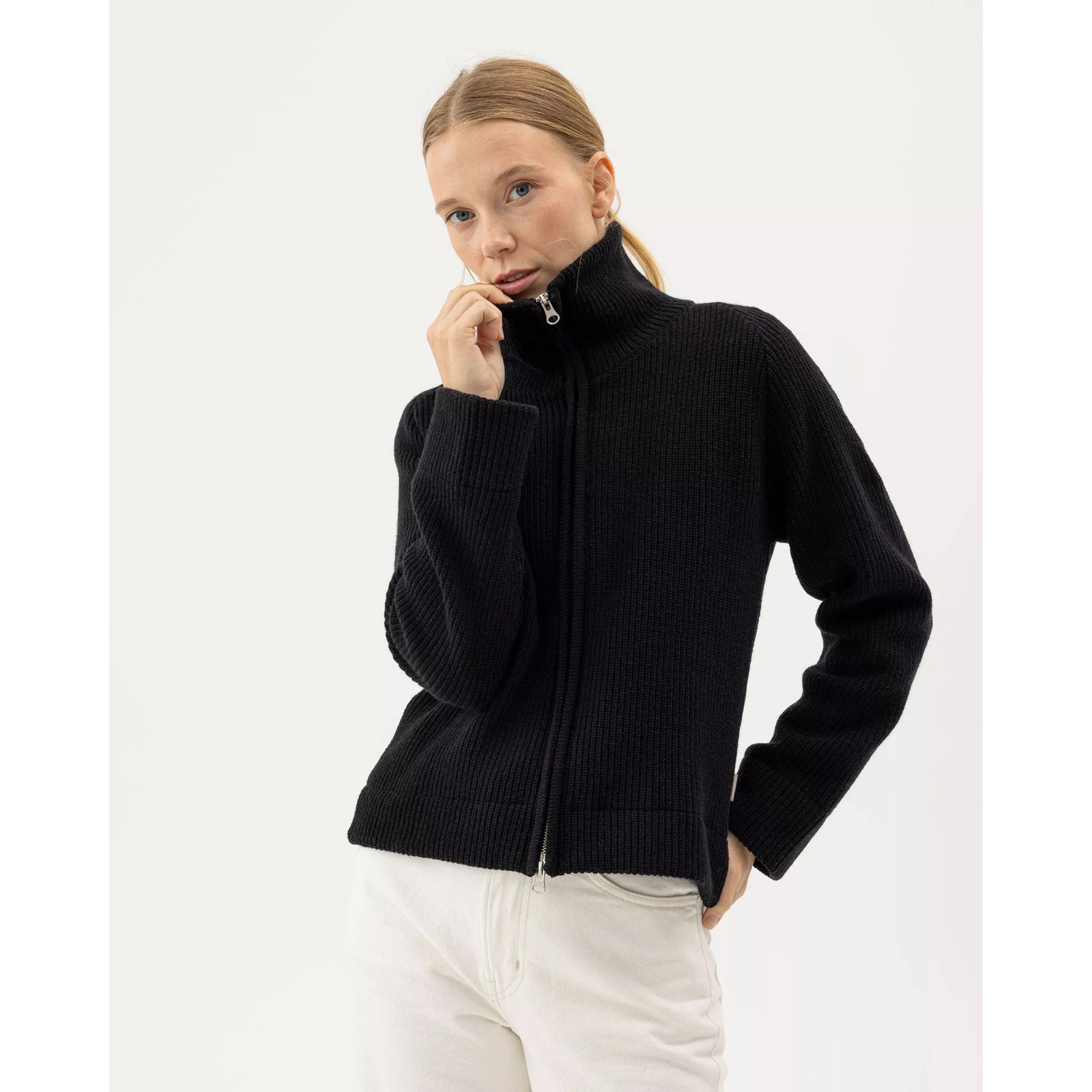 Holebrook Windproof Essie Full Zip neule, musta