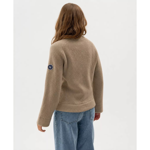 lebrook Windproof Essie Full Zip neule, khaki,selästä kuvattuna.