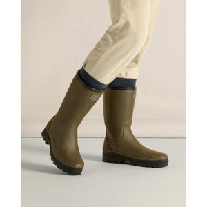 Le Chameau Giverny Wool Lined naisten saappaat, vihreä