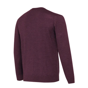 Beretta Merino V-Neck Sweater Cordovan Spirit miesten merinovillaneule. Selästä kuvattuna.