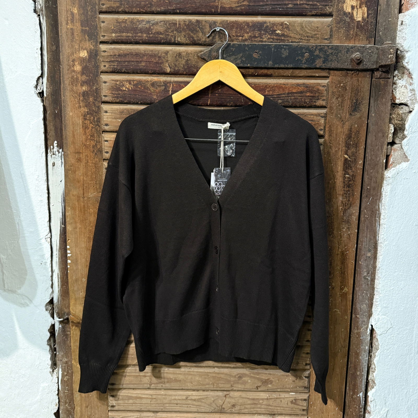 Movesgood Athena Cardigan, tummanruskea