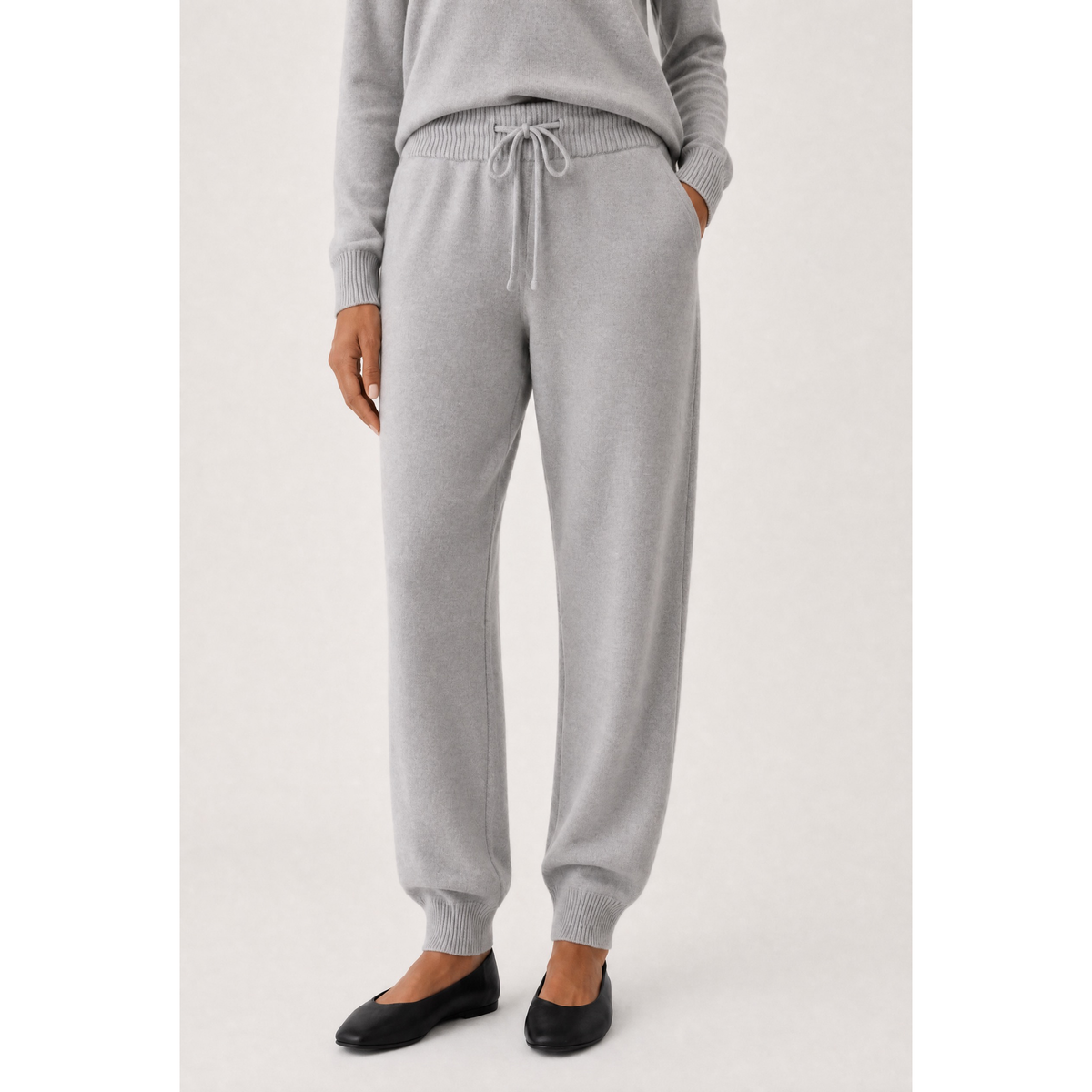 Movesgood Bell Trousers Plain neulehousut, harmaa