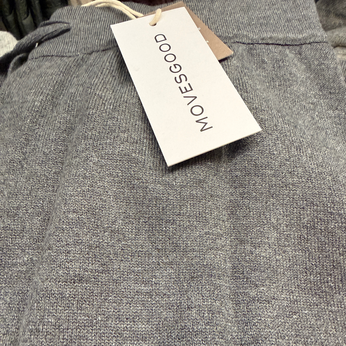 Movesgood Bell Trousers Plain neulehousut, harmaa