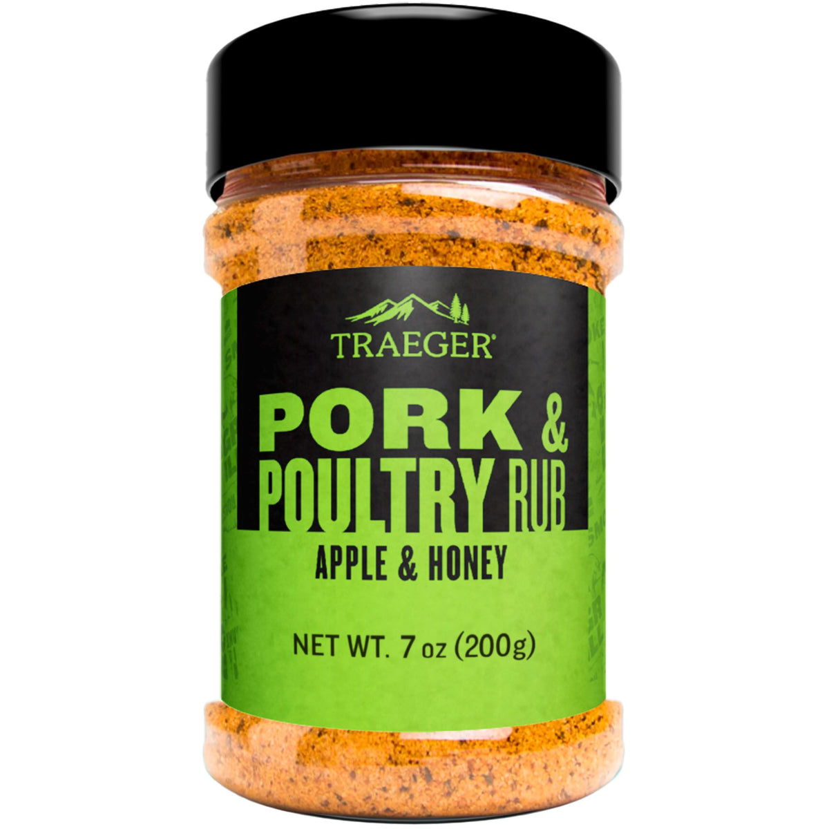 Kuvassa on purkki Traeger Pork&Poultry Rub -mausteseosta.
