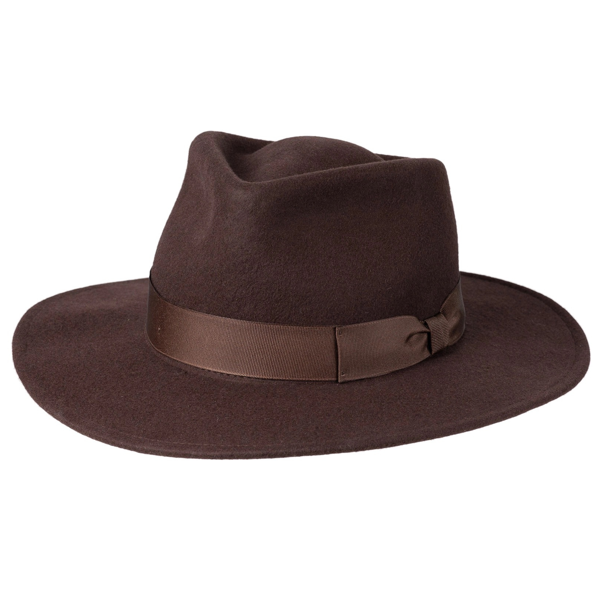 Salon Lakkitehdas Felt Hat Fedora, ruskea