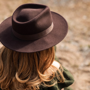 Salon Lakkitehdas Felt Hat Fedora, ruskea