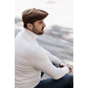 Salon Lakkitehtaan Flat Cap Macon 49 Gen Merino, mallikuva, beige
