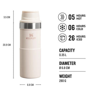 Stanley Trigger-Action termosmuki 0.35L, rose