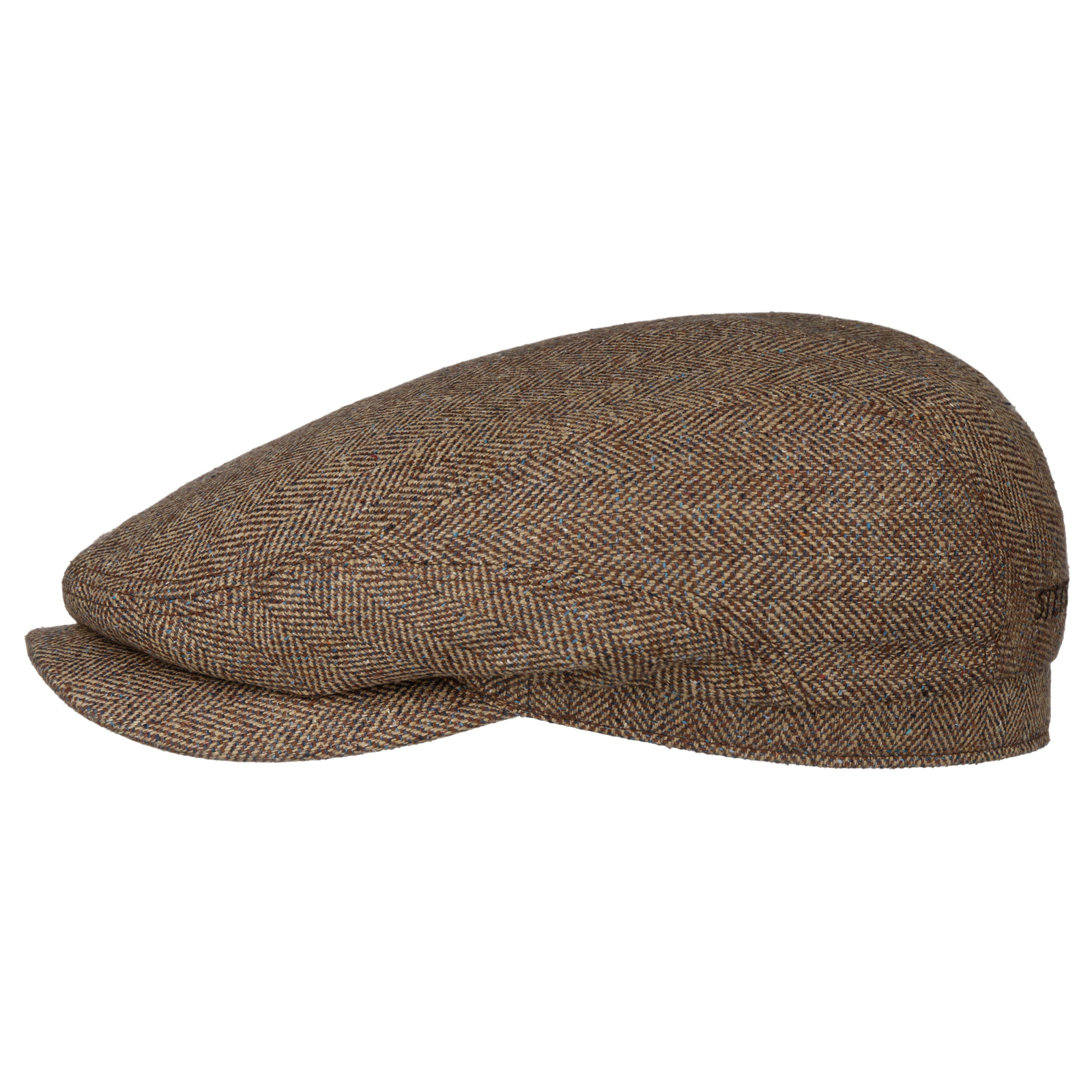 Kuvassa on ruskea, silkistä valmistettu Stetson Driver Cap.