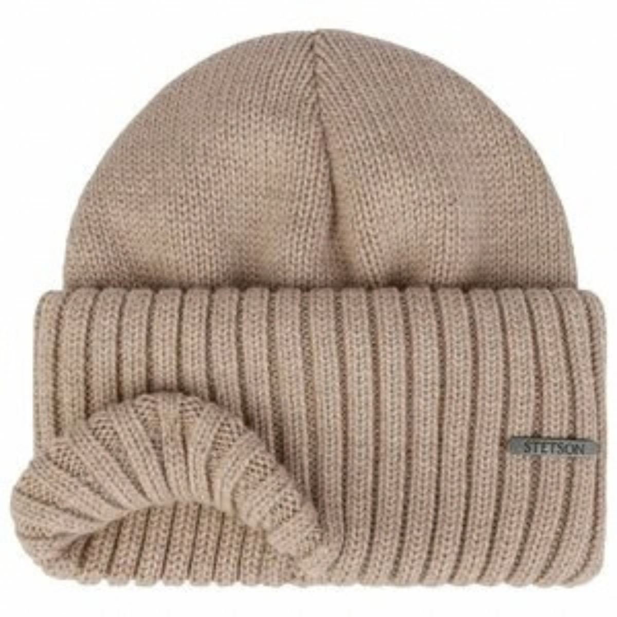 Stetson Merino Beanie pipo, beige, sisusta