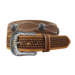Stetson Pebble Leather Basket Weave nahkavyö