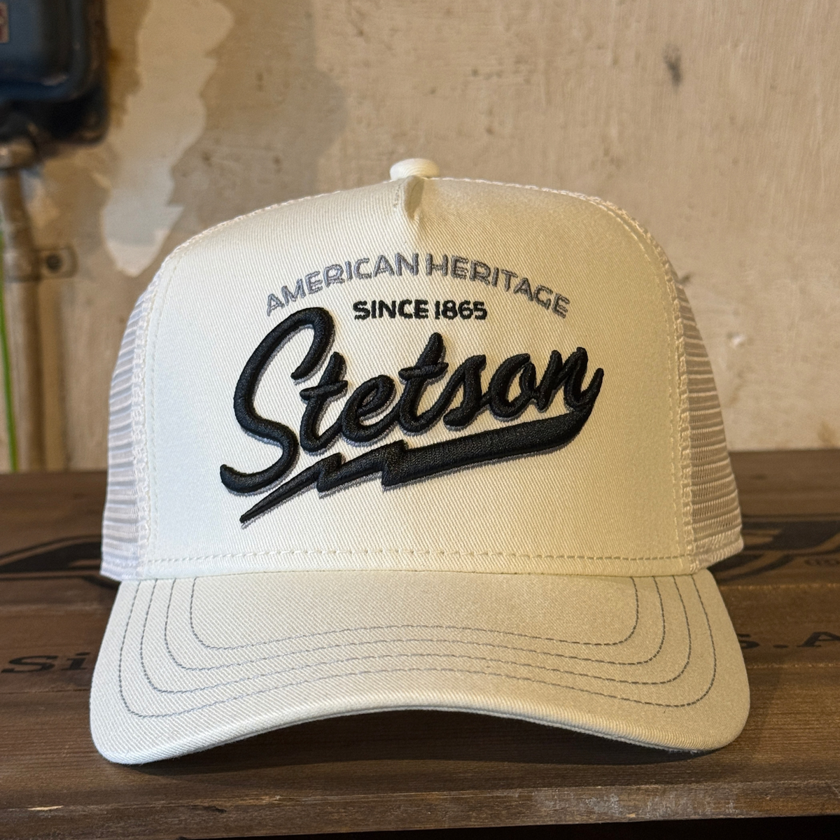 Stetson Heritage Classic Trucker Cap lasten lippis, luonnonvalkoinen