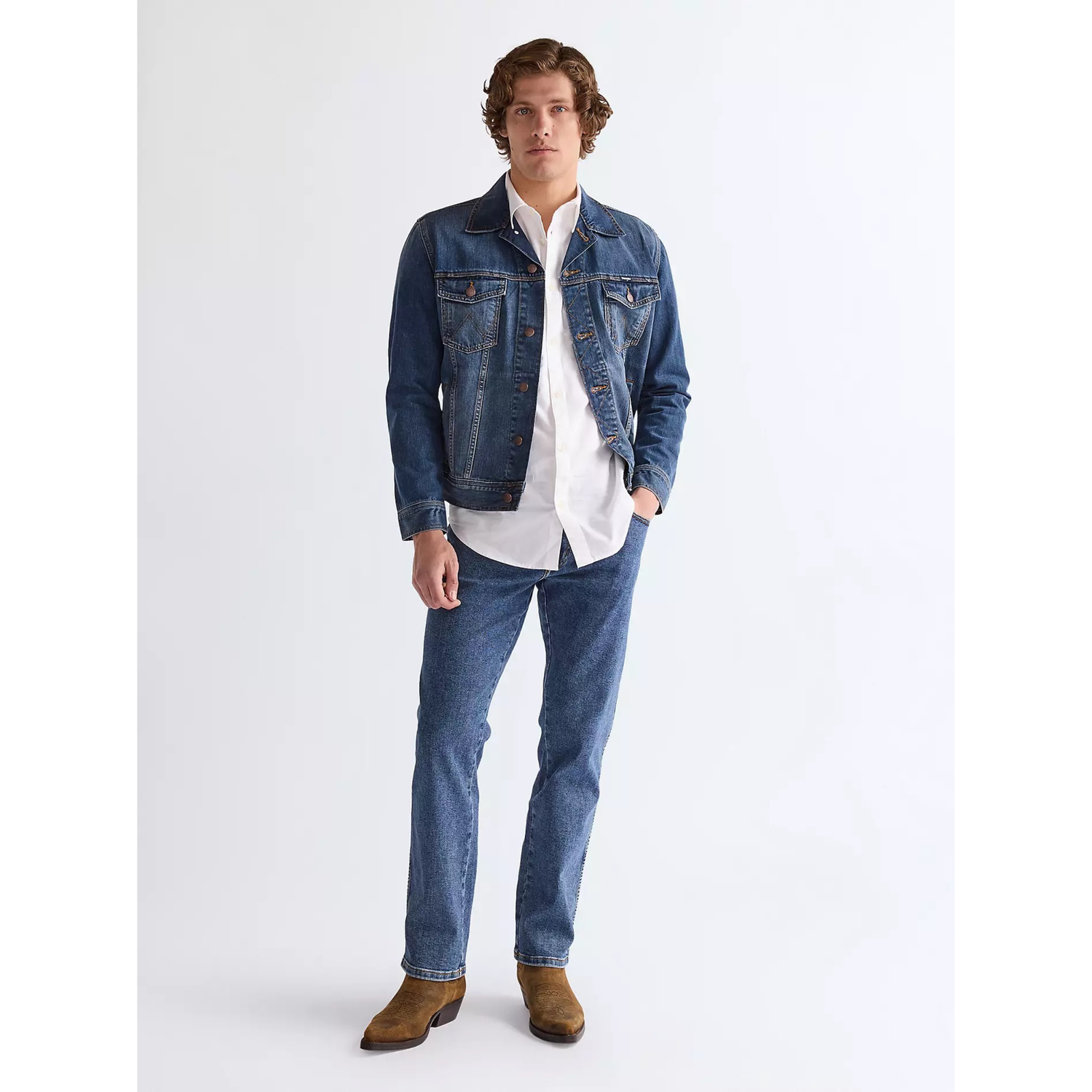 Wrangler Classic Jacket Mid Stone, farkkutakki