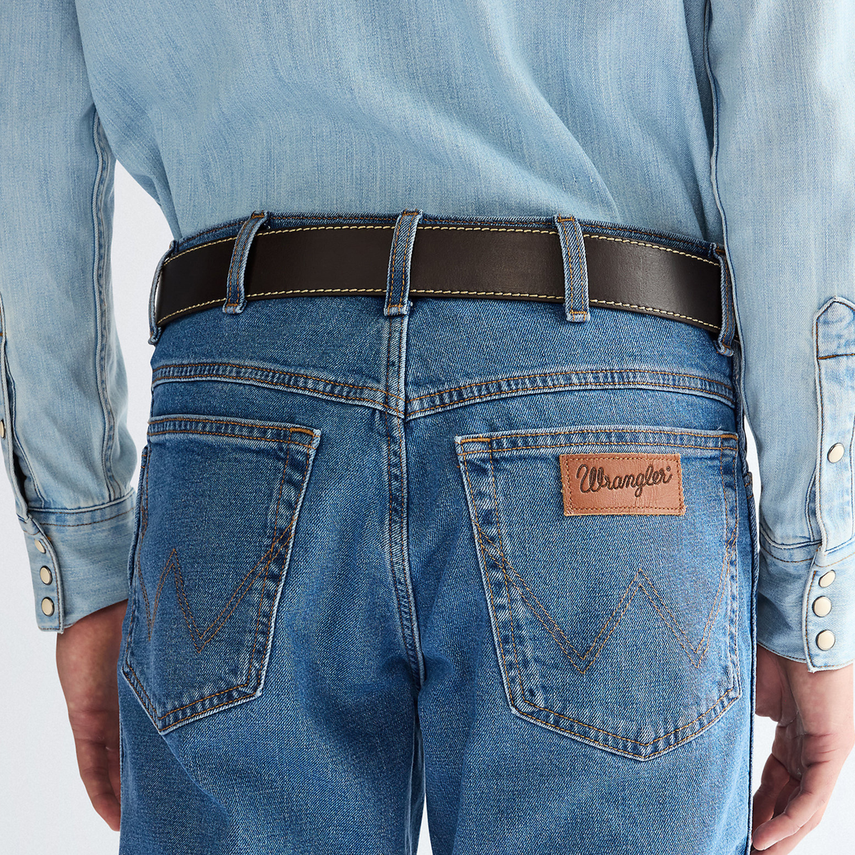 Wrangler Metal Loop Brown miesten vyö