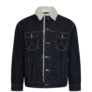 Wrangler Sherpa Anti Fit Jacket Night Sky miesten farkkutakki karvakauluksella