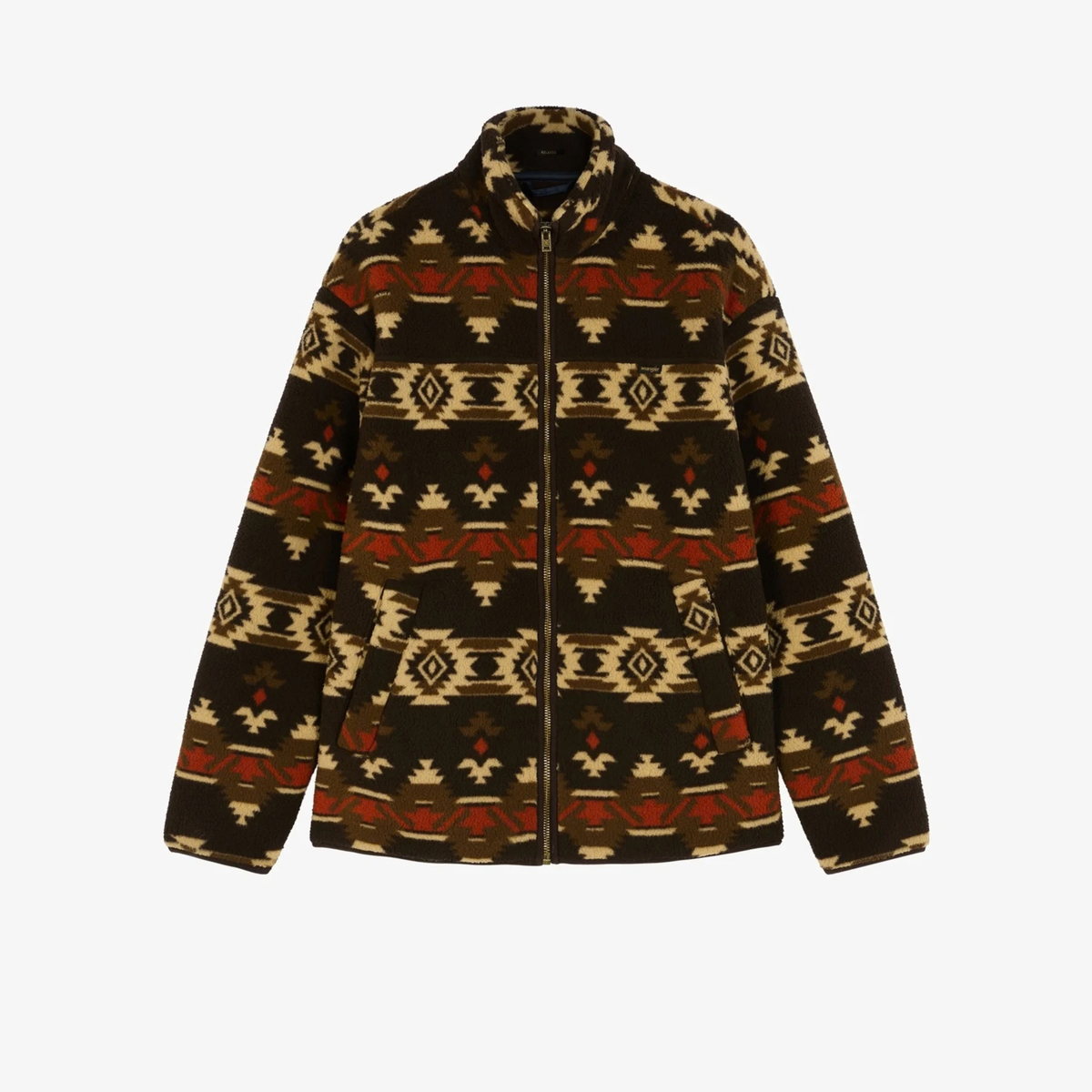 Wrangler Sherpa Fleece Jacket Aztec, ruskea