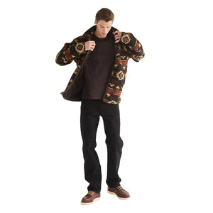 Wrangler Sherpa Fleece Jacket Aztec, ruskea