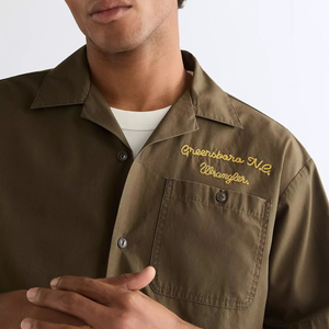 Wrangler SS Utility Shirt Wren lyhythihainen kauluspaita, ruskea